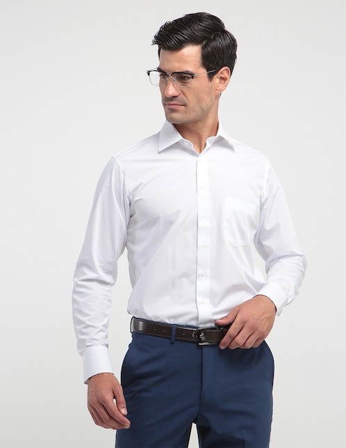 Camisa de vestir L.P.C. de bambú manga larga para hombre