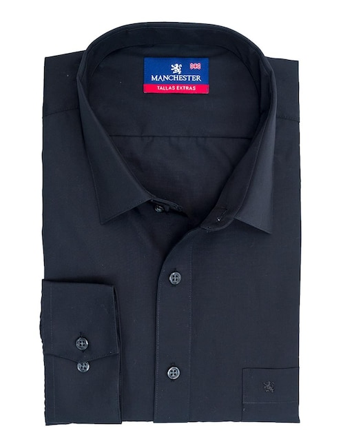 CAMISA MANCHESTER LIS, 19.5 4-5, NEGRO