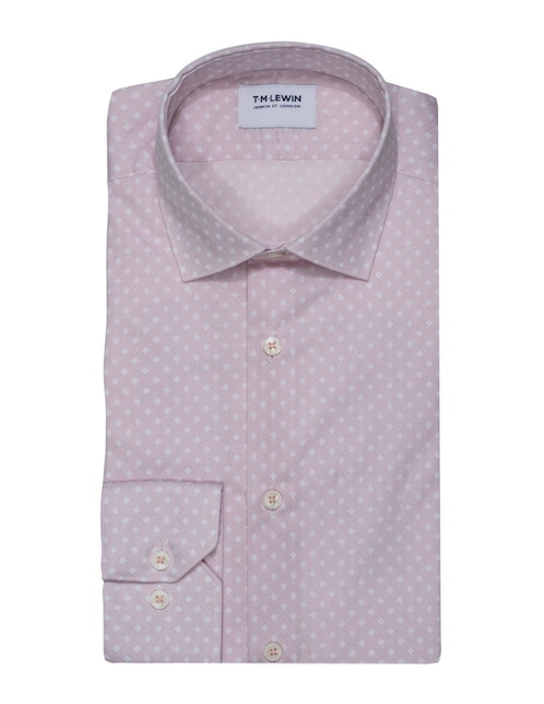 Camisa casual Tm Lewin de algodón manga larga para hombre