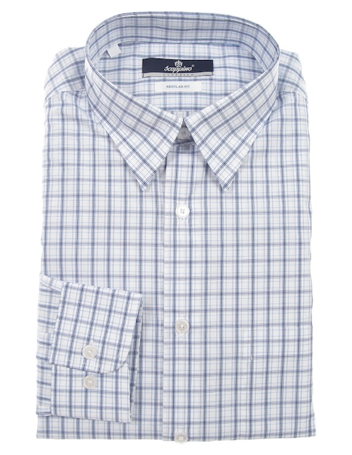 Camisa de vestir de algodón manga larga para hombre