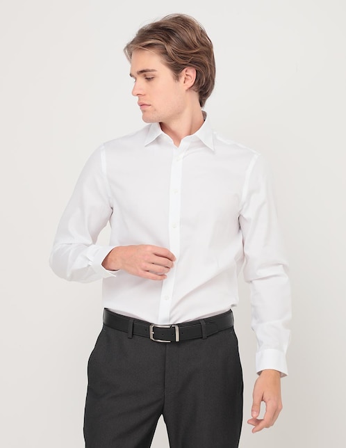 Camisa de vestir Michael Kors de algodón manga larga para hombre