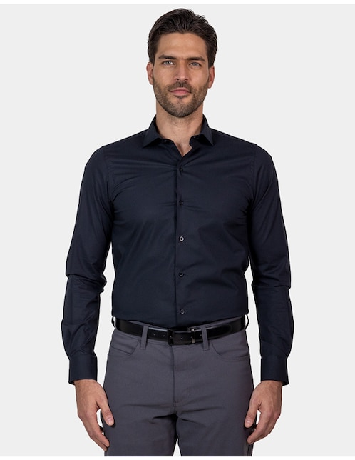Camisa de vestir Nautica manga larga para hombre 1
