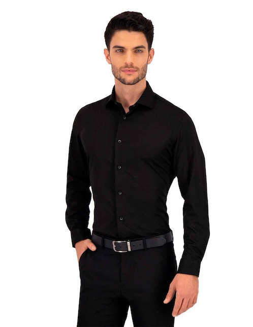 Camisa formal Men's Fashion de bambú manga larga para hombre