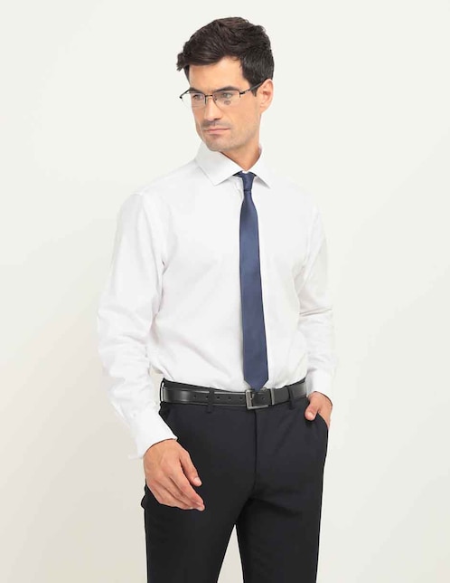 Camisa de vestir de algodón manga larga para hombre 1