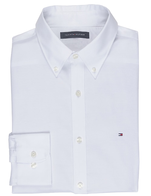 Camisa de vestir Tommy Hilfiger de algodón manga larga para hombre