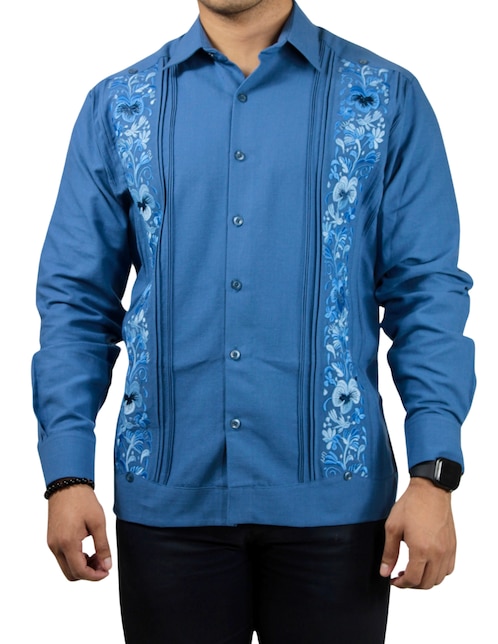 "guayabera" "manga" larga teya artesanal "para" hombre