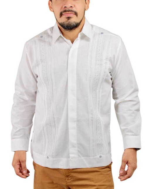 Guayabera manga larga Teya Artesanal para hombre