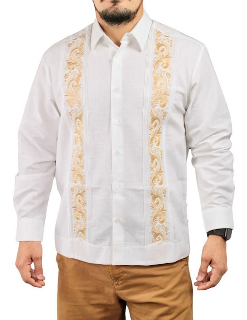 Guayabera manga larga Teya Artesanal para hombre
