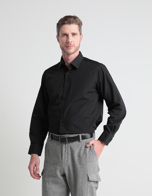 Camisa de vestir Regent Street de algodón manga larga para hombre