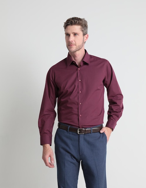 Camisa de vestir Regent Street de algodón manga larga para hombre
