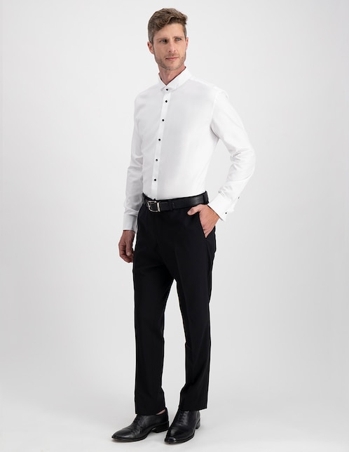 Camisa de vestir de algodón manga larga para hombre 1