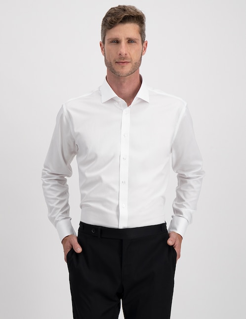 Camisa de vestir de algodón manga larga para hombre 1