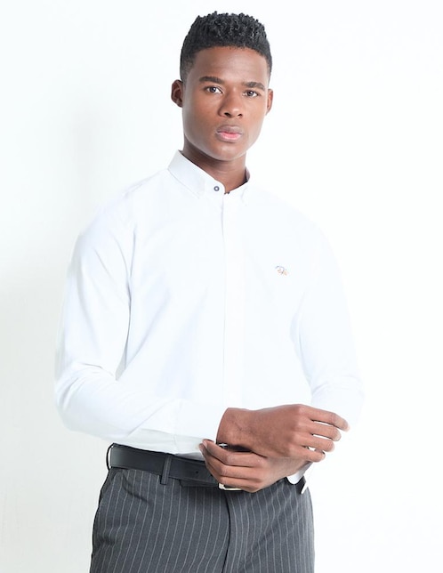 Camisa casual manga larga para hombre 1