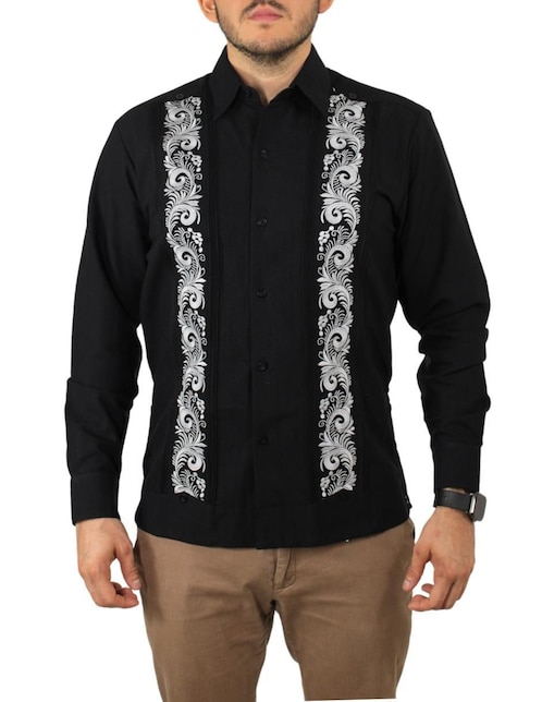 Guayabera manga larga Teya Artesanal para hombre