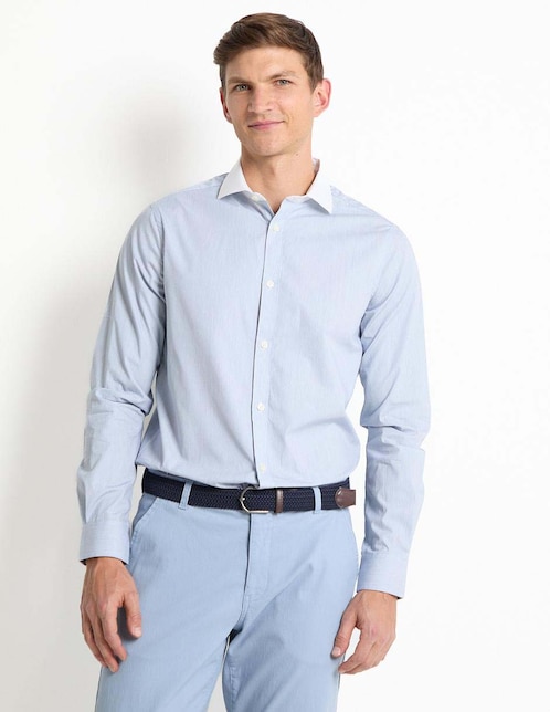 Camisa casual de algodón manga larga para hombre 1