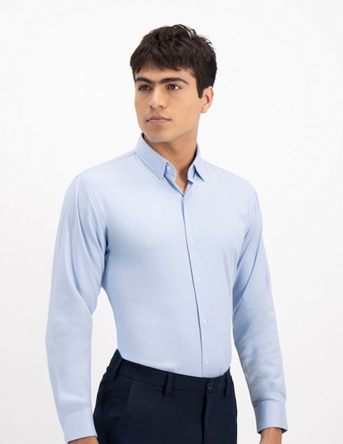 Camisa de vestir Men's Fashion manga larga para hombre