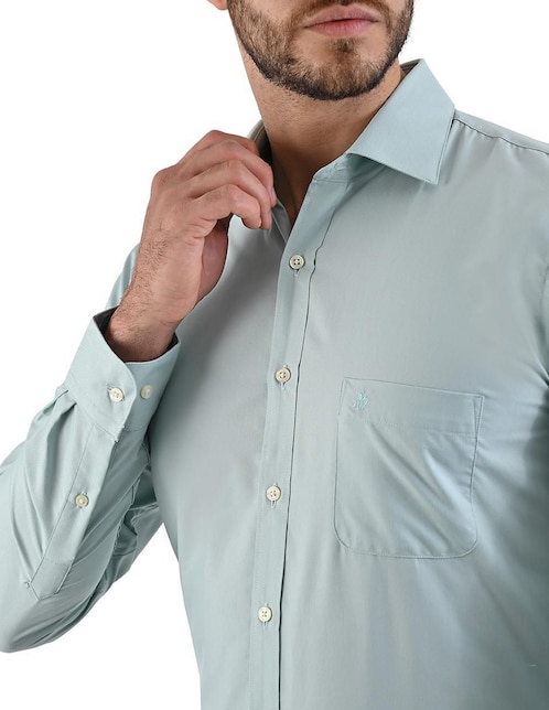 Camisa de vestir Michel Blanc manga larga para hombre
