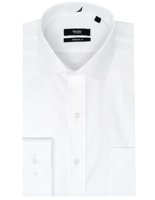Camisa de vestir Nautica de algodón manga larga para hombre