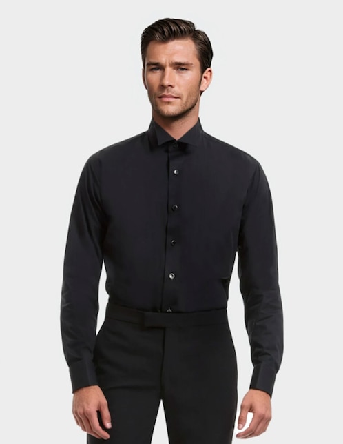CAMISA FORTI BLACK TIE, 15, NEGRO