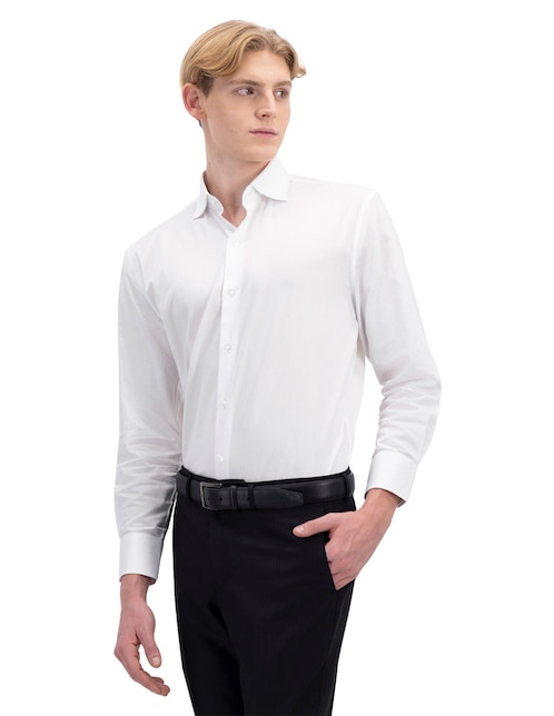 Camisa business casual Men's Fashion de algodón manga larga para hombre