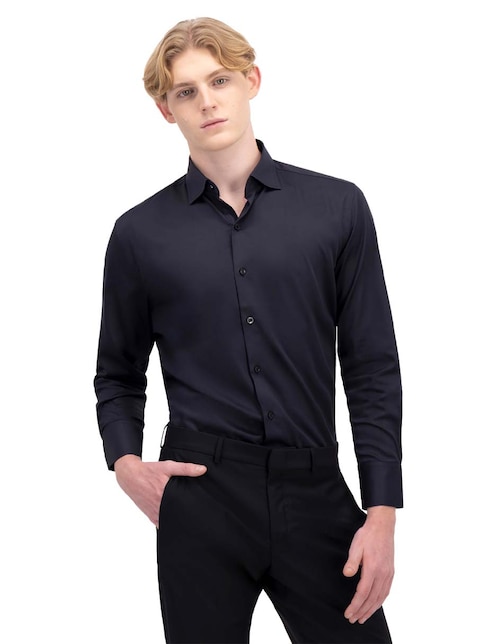 Camisa business casual Men's Fashion de algodón manga larga para hombre