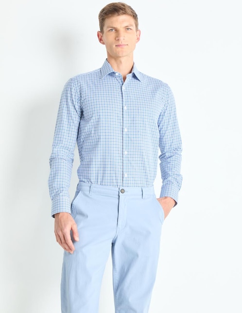 Camisa de vestir Scappino de algodón manga larga para hombre