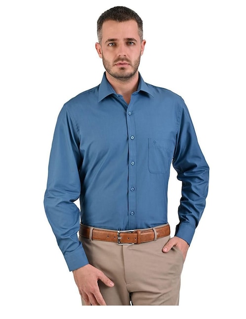 Camisa de vestir Michel Blanc manga larga para hombre