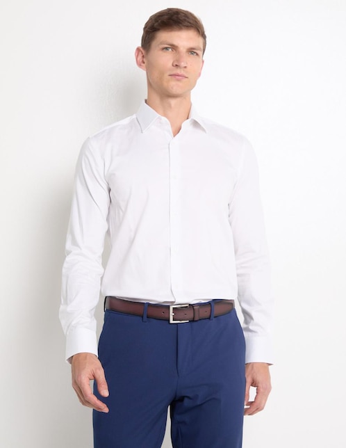 Camisa de vestir Scappino de algodón manga larga para hombre