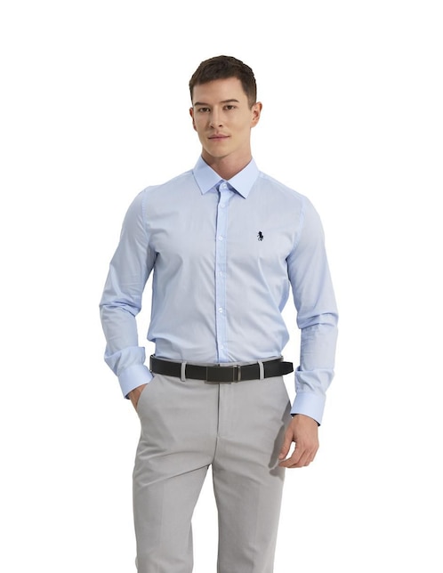Camisa de vestir Hpc Polo de algodón manga larga para hombre