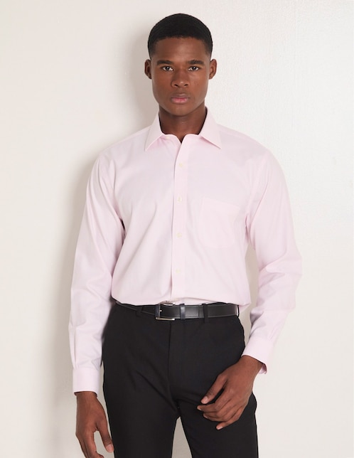 Camisa de vestir Brooks Brothers de algodón manga larga para hombre