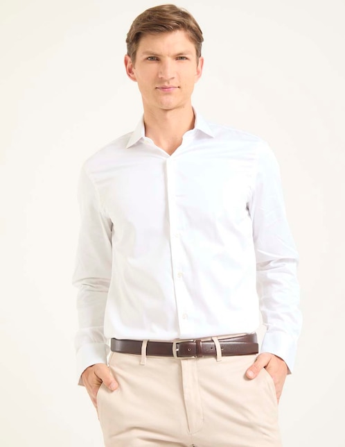 Camisa de vestir DKNY C de algodón manga larga para hombre
