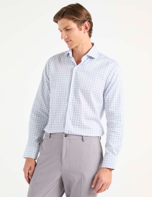 Camisa business casual Ted Baker de algodón manga larga para hombre