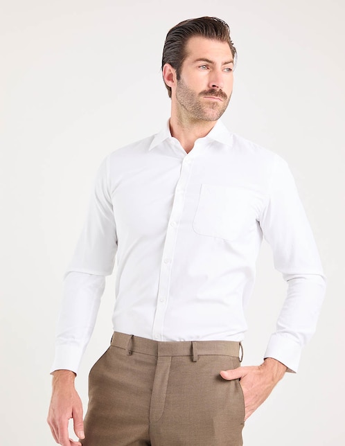 Camisa formal manga larga para hombre 1
