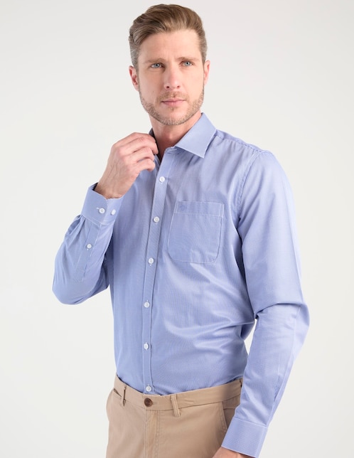 Camisa de vestir Oscar de la Renta manga larga para hombre