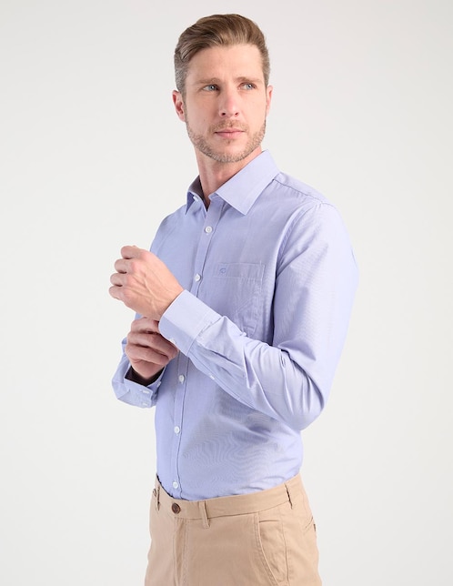 Camisa de vestir Oscar de la Renta manga larga para hombre