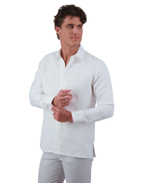 Camisa de vestir Camasha de manga larga para hombre