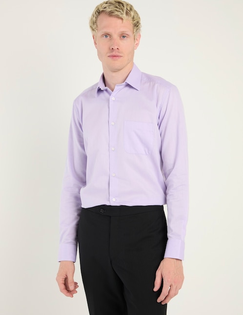 Camisa de vestir de algodón manga larga para hombre 1