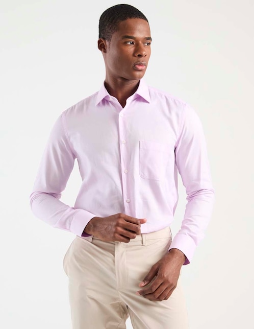 Camisa casual Scappino de algodón manga larga para hombre