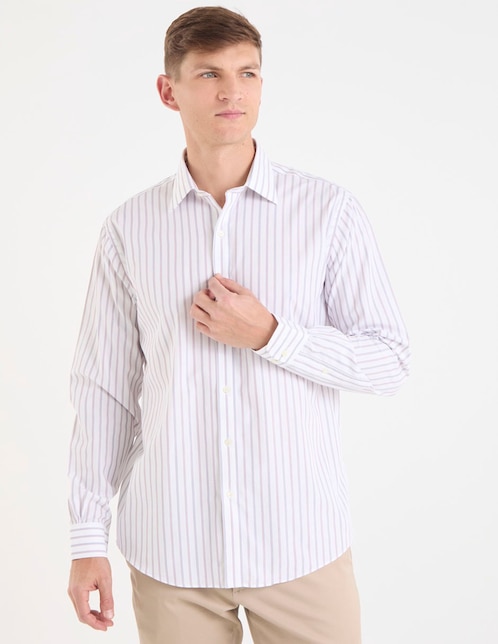Camisa de vestir Brooks Brothers de algodón manga larga para hombre