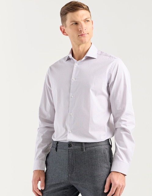 Camisa casual de algodón manga larga para hombre 1
