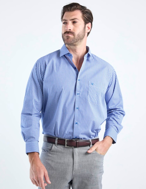 Camisa casual manga larga para hombre 1