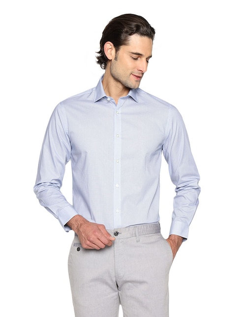 Camisa de vestir de algodón manga larga para hombre 1