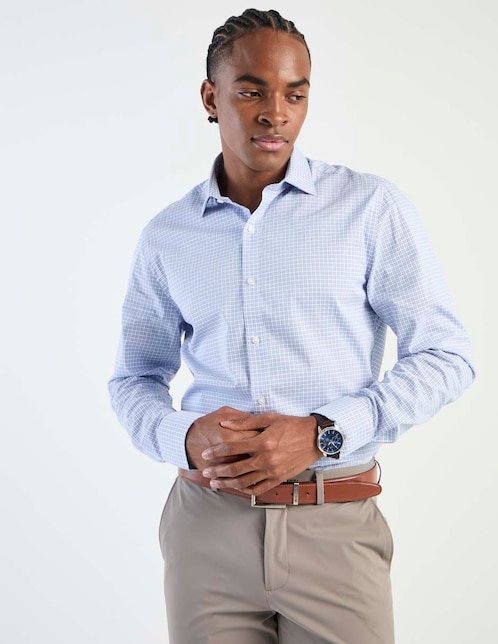 Camisa de vestir Tommy Hilfiger de algodón manga larga para hombre