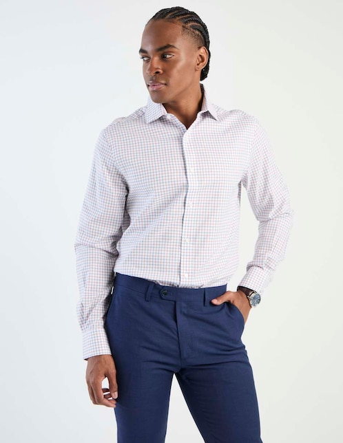 Camisa de vestir Tommy Hilfiger de algodón manga larga para hombre