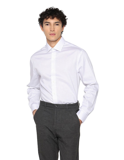 Camisa de vestir de algodón manga larga para hombre 1