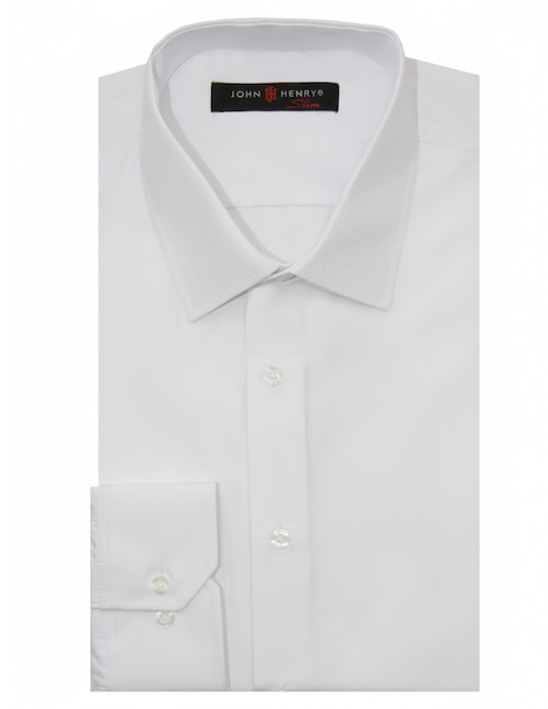 Camisa formal John Henry de algodón manga larga para hombre