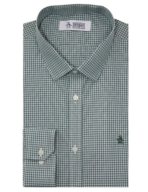 Camisa casual Original Penguin de bambú manga larga para hombre