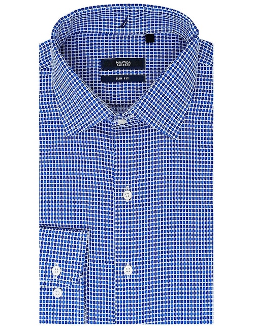 Camisa de vestir Nautica de algodón manga larga para hombre