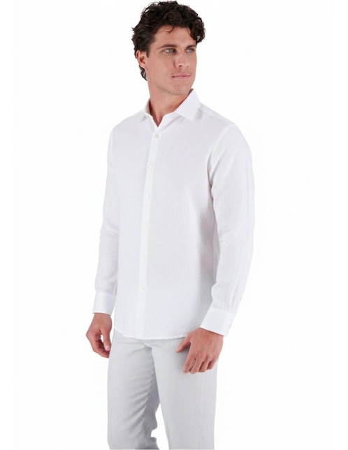 Camisa business casual Camasha manga larga para hombre