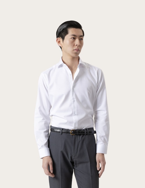 Camisa de vestir de algodón manga larga para hombre 1